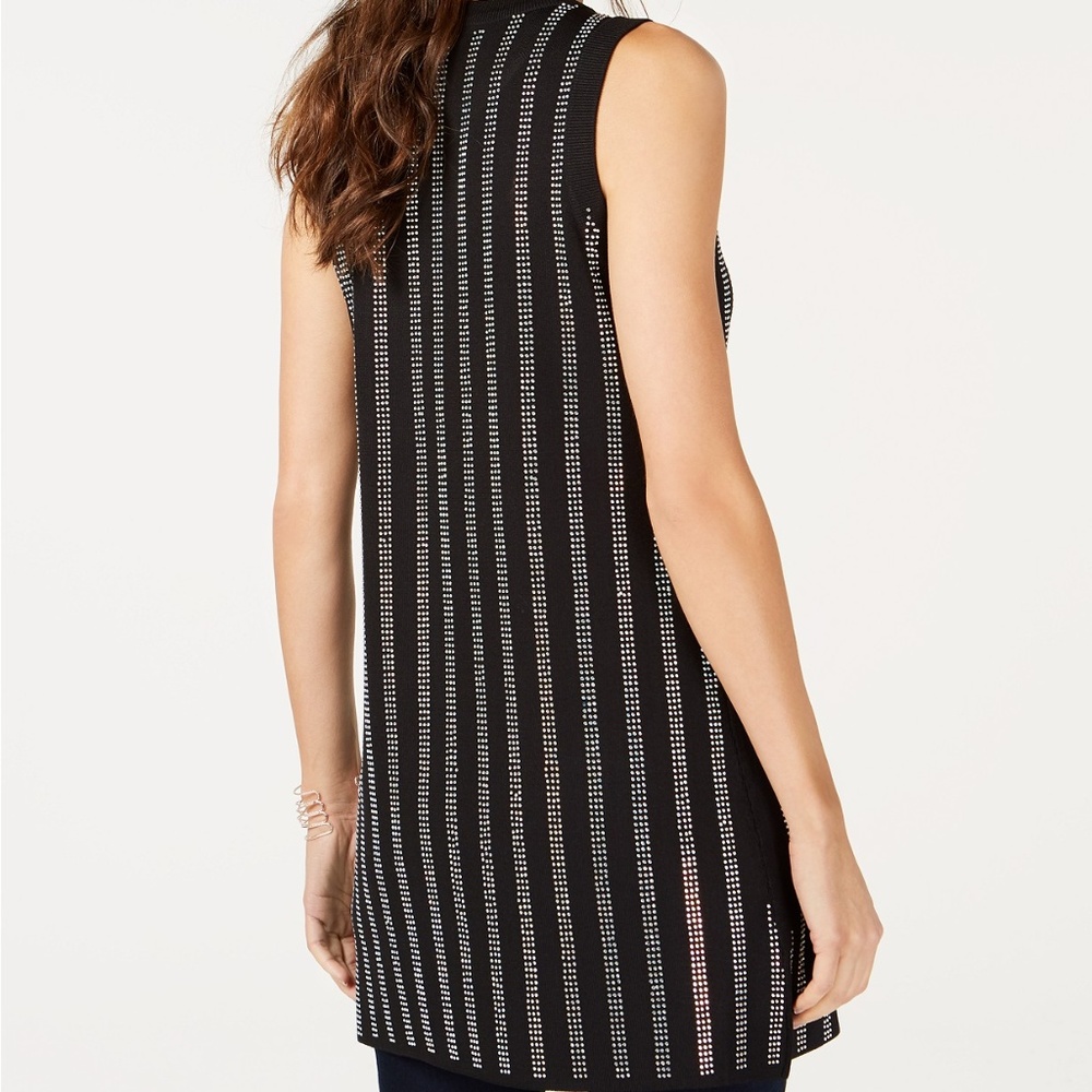 I.N.C. Rhinestone-Striped Tunic Sweater Dress - Picture 2 of 2